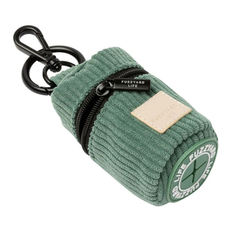 FuzzYard Life Cordury Poo Bag Dispenser Myrtle Green