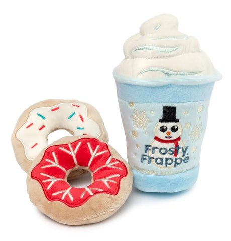 FuzzYard Christmas Froste Frappe & Donuts Dog Toy 3pk