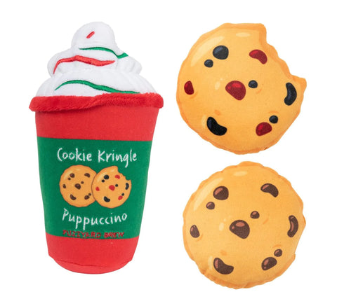 FuzzYard Christmas Puppuccino & Cookies Dog Toy 3pk