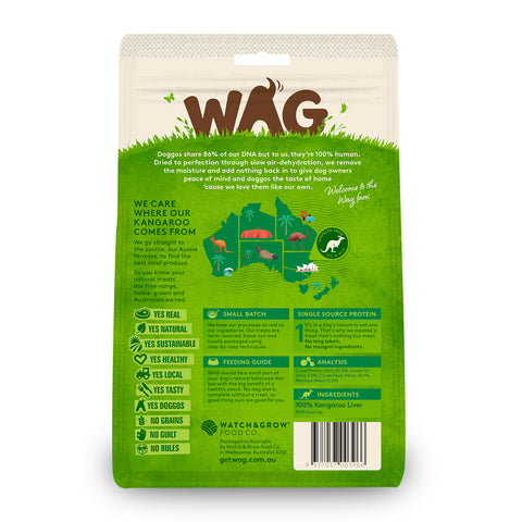 WAG Kangaroo Liver Dog Treats 200g