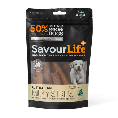 SavourLife Milky Strips Dog Treats 150g