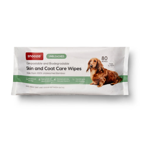 Snooza Skin & Coat Wipe Unbleached 80Pk