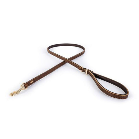 EzyDog Oxford Leather Dog Lead LITE Brown