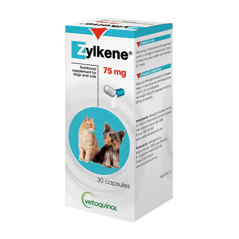 Zylkene Anxiety & Behaviour Capsules for Dogs & Cats 30pk