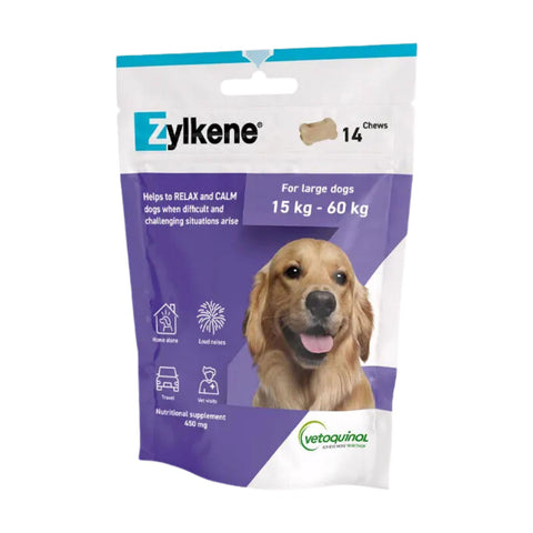 Zylkene Anxiety & Behaviour Chews for Dogs 15 - 60kg 450mg 14pk