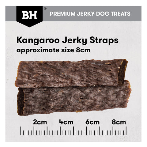 Black Hawk Kangaroo Jerky Straps Dog Treat 100g