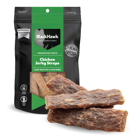 Black Hawk Chicken Jerky Straps Dog Treat 100g