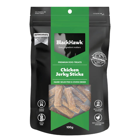 Black Hawk Chicken Jerky Sticks Dog Treat 100g