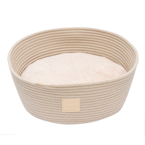 FuzzYard Life Sandstone Rope Basket Bed