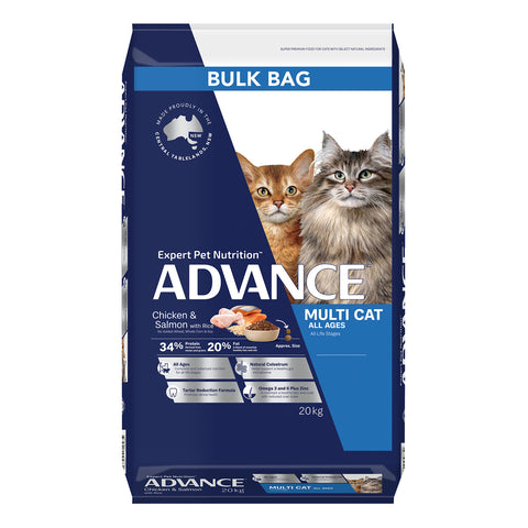 Advance Multi Cat Chicken, Salmon & Rice Adult Dry Cat Food