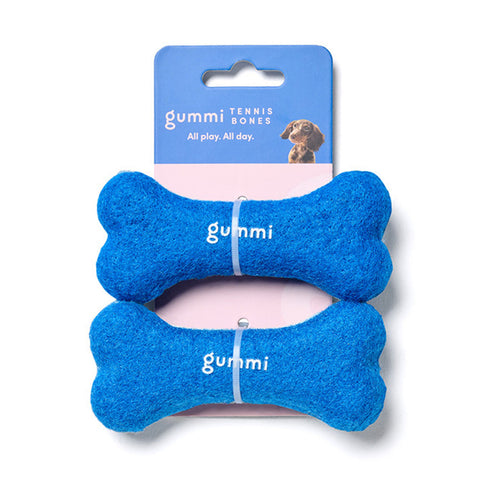 gummi Tennis Bone Dog Toy 2 Pack