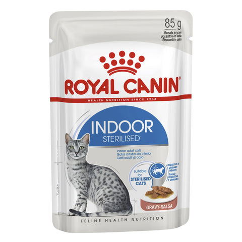 Royal Canin Indoor Gravy Adult Wet Cat Food Pouches