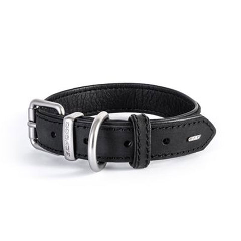 EzyDog Oxford Leather Dog Collar Black