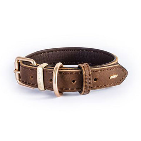 EzyDog Oxford Leather Dog Collar Brown